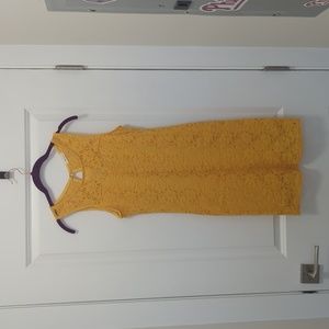 Yellow lace dress